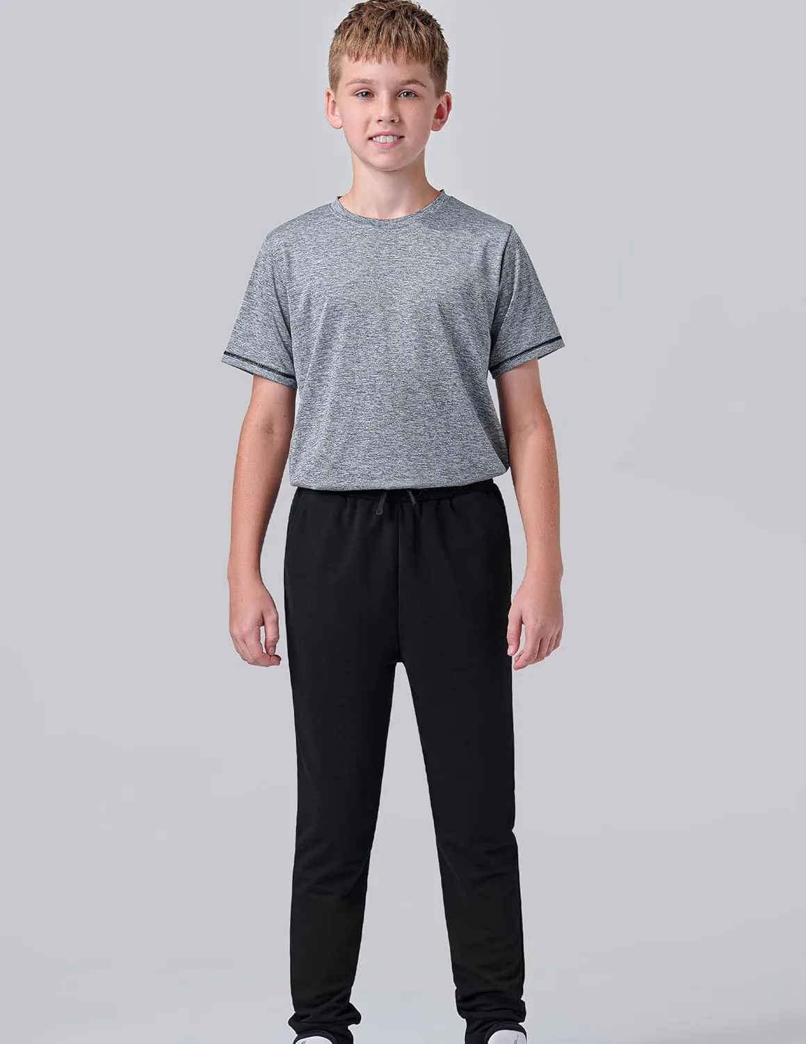 3 Pack Boys Lightweight Jogger Pants, Youth Athletic Sweatpants, Kids Toddlers Clothes Apparel