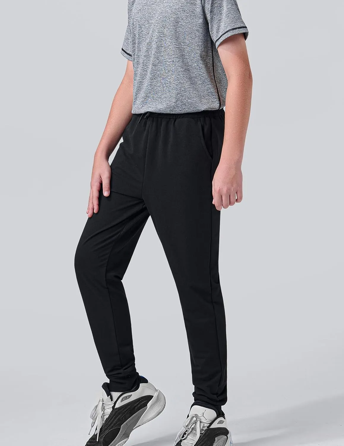 3 Pack Boys Lightweight Jogger Pants, Youth Athletic Sweatpants, Kids Toddlers Clothes Apparel
