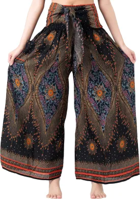B BANGKOK PANTS Women's Boho Palazzo Pants Yoga Wide Leg Pants