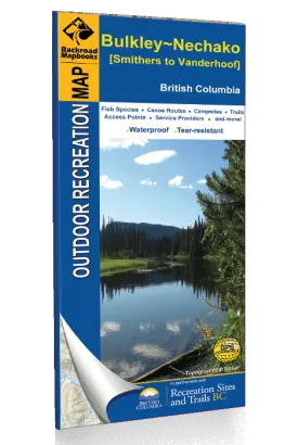 Bulkley to Nechako BC Waterproof Map