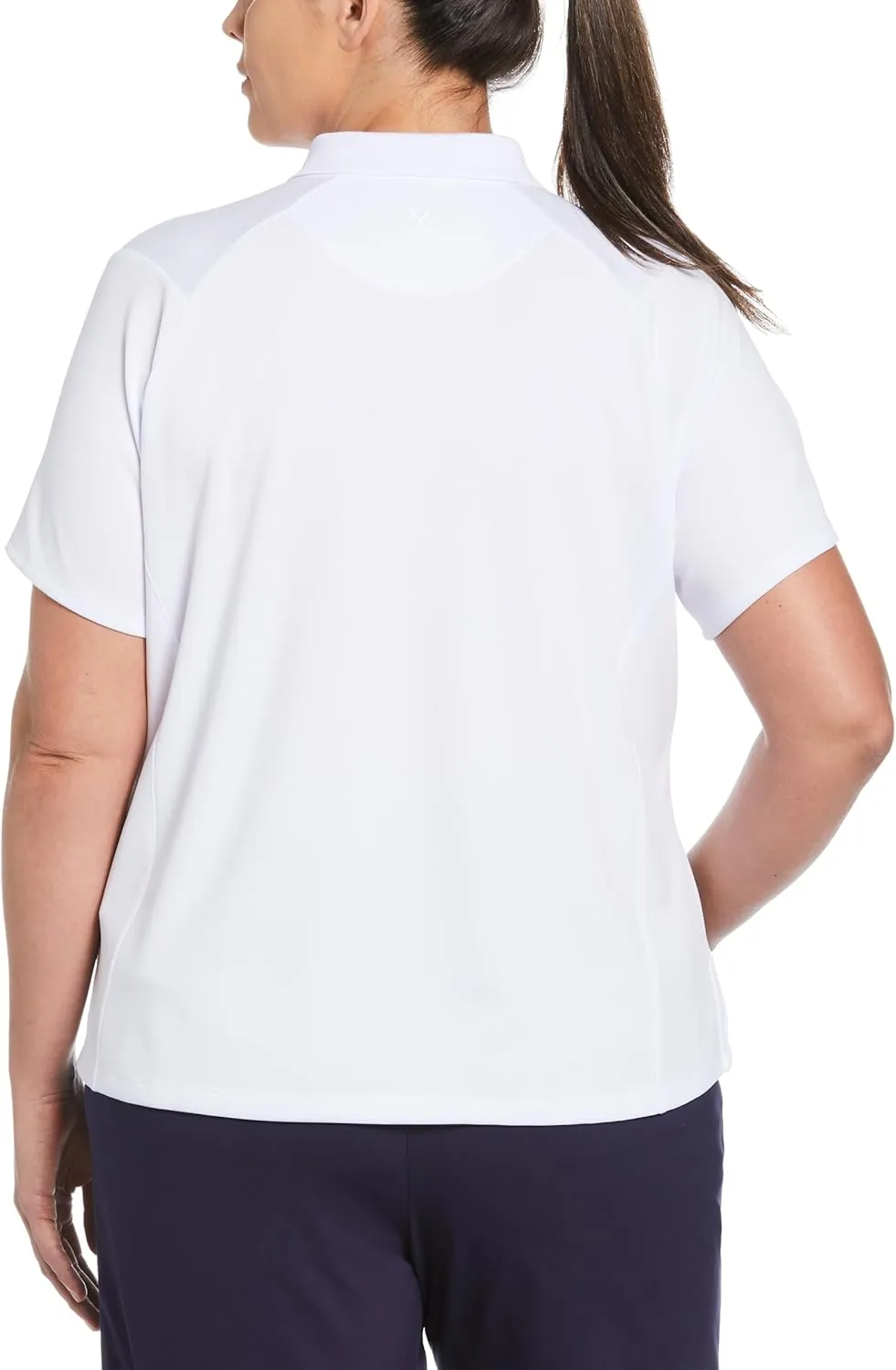 Callaway Women's Solid Swing Tech Short Sleeve Golf Polo Shirt