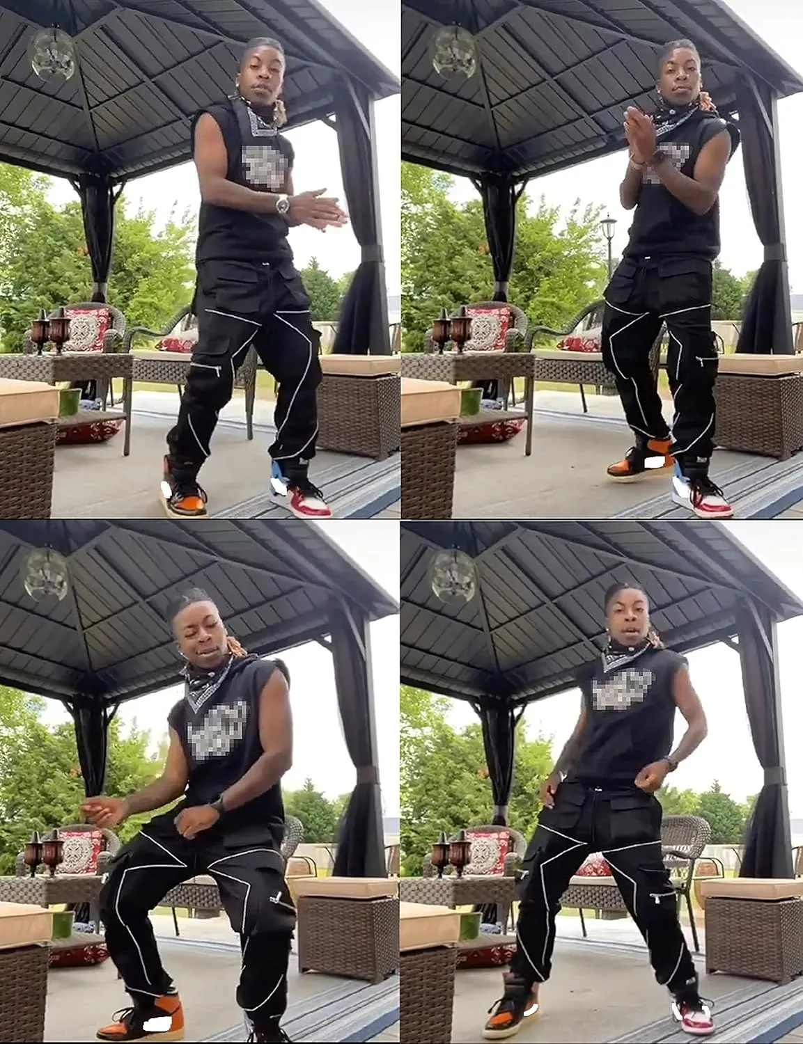 Cargo Pants for Men Reflective Joggers Tactical Sweatpants Mens Techwear Harem