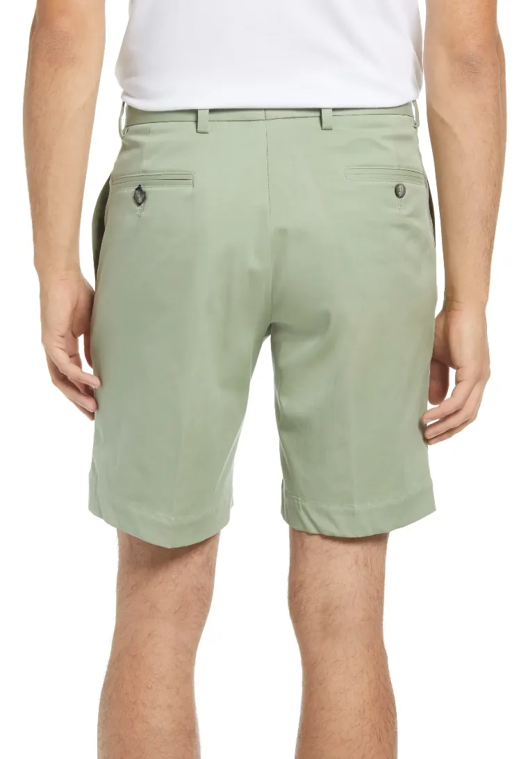Charleston Khakis Fine Line Stretch Twill Short<br>Flat Front<br>Regular Rise