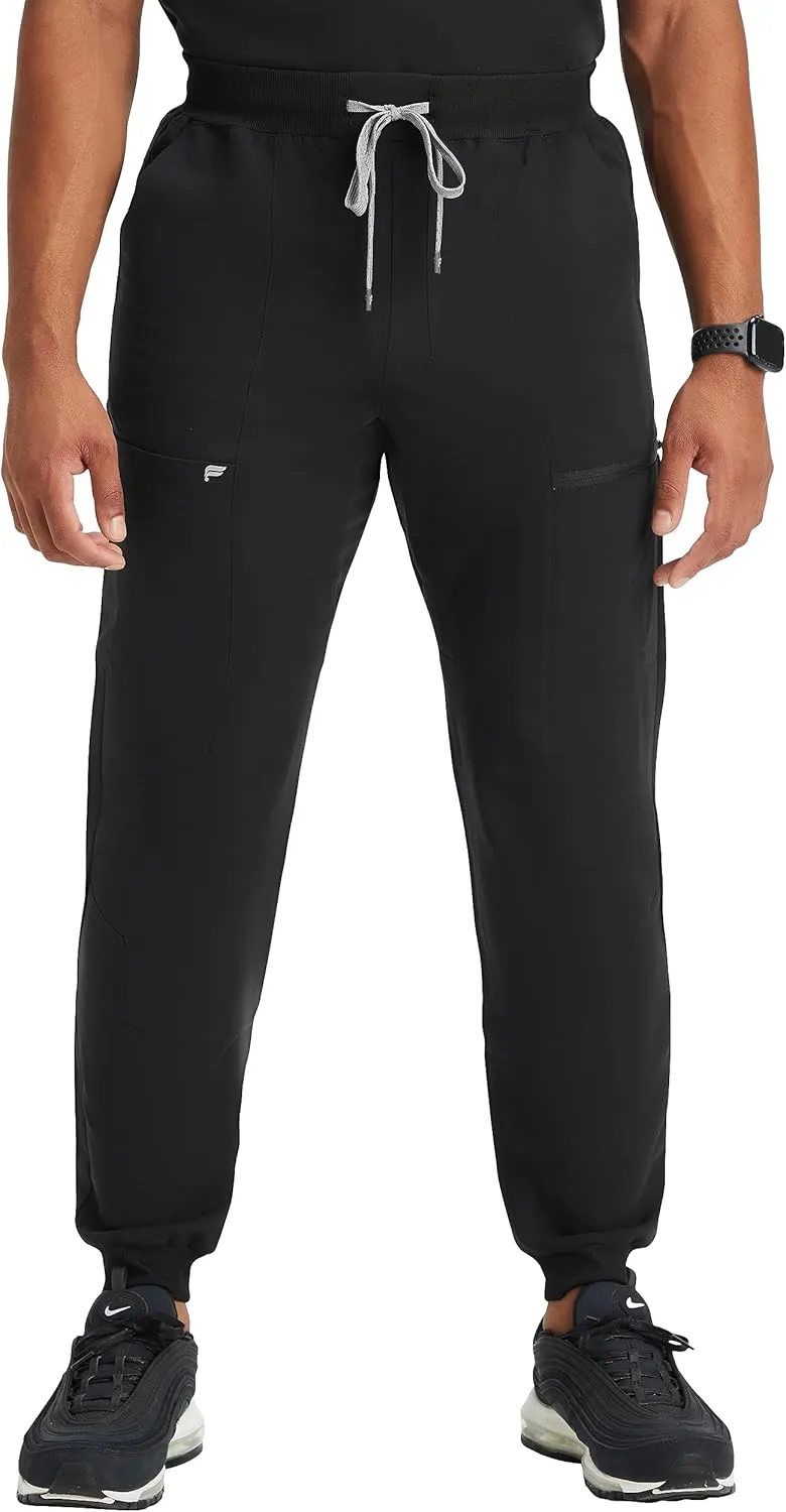 Fabletics Men's All-Shift 5-Pocket Scrub Jogger - MotionTech, 4-Way Stretch, Pocket-Packed, Lightweight, Semi-Slim Fit