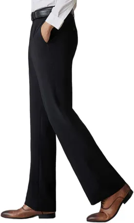 HAORUN Men Bell Bottom Pants Vintage 60s 70s Flare Formal Dress Trousers Slim Fit