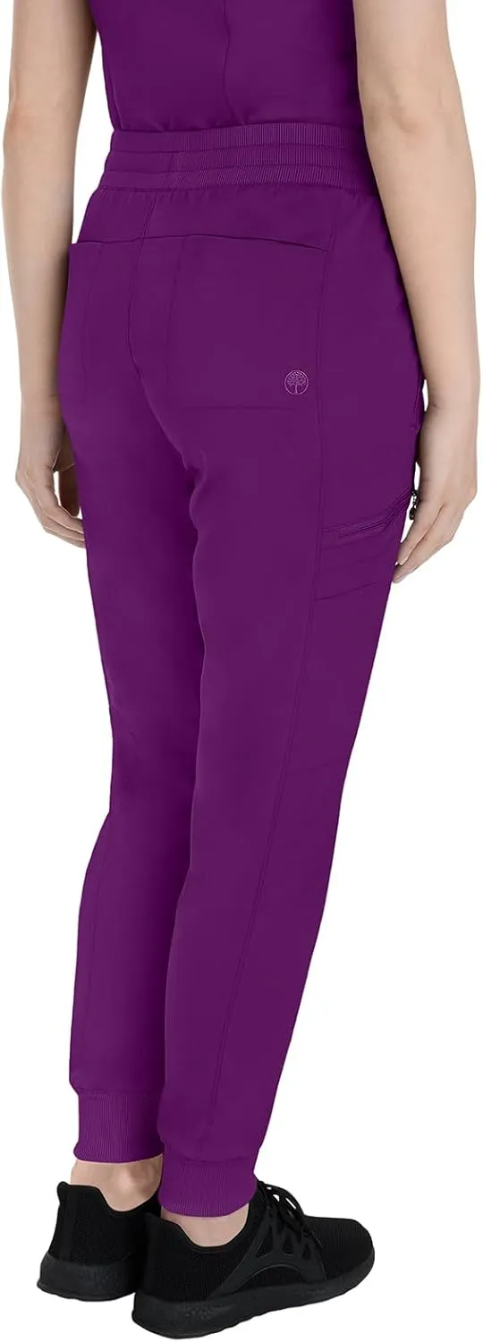 Healing Hands Women's Jogger Scrub Pant 7 Pockets Elastic Drawstring, with Moisture Wicking & 2-Way Stretch Technology - 9244