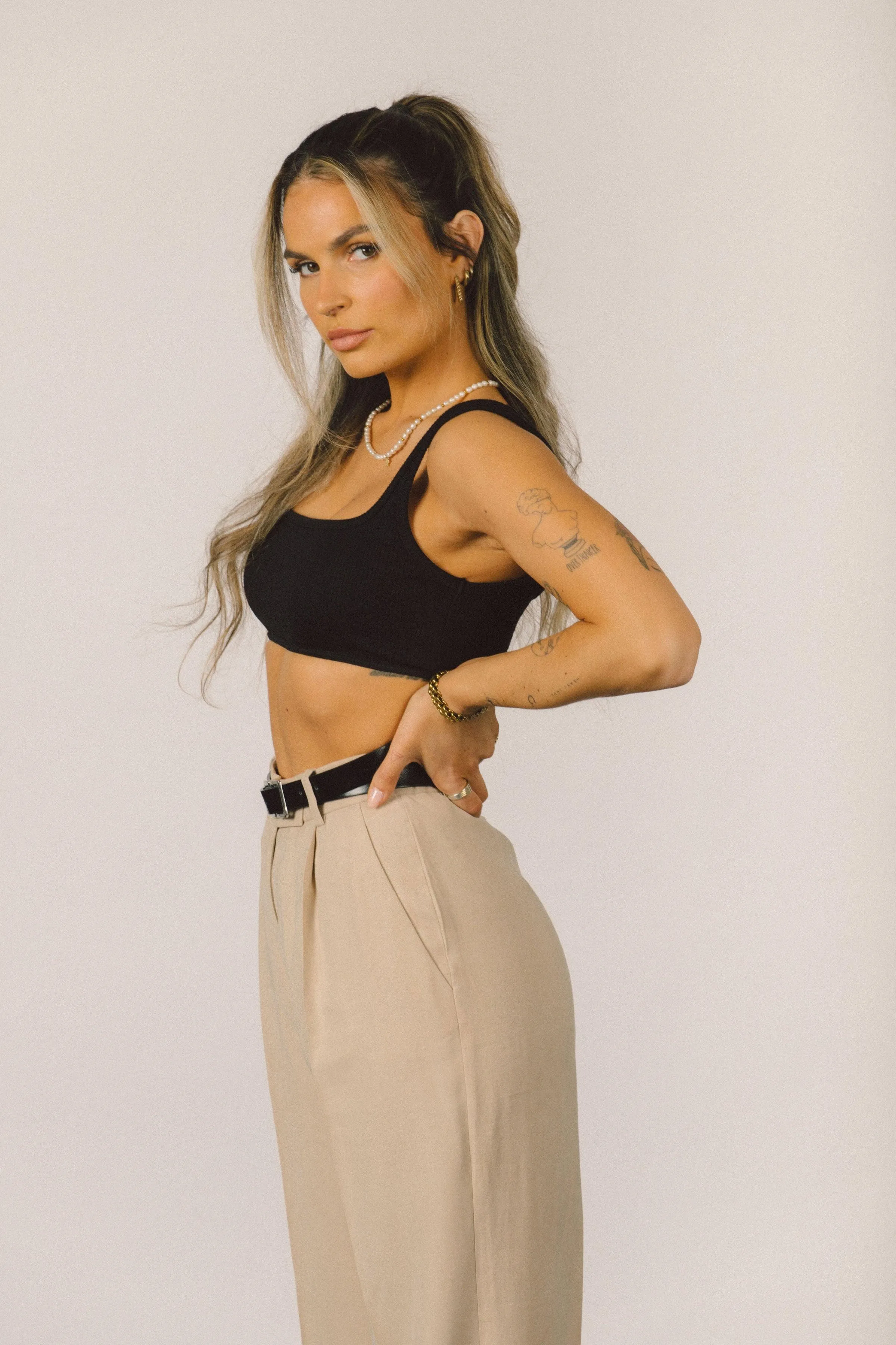 Jagger Tailored Trousers Beige