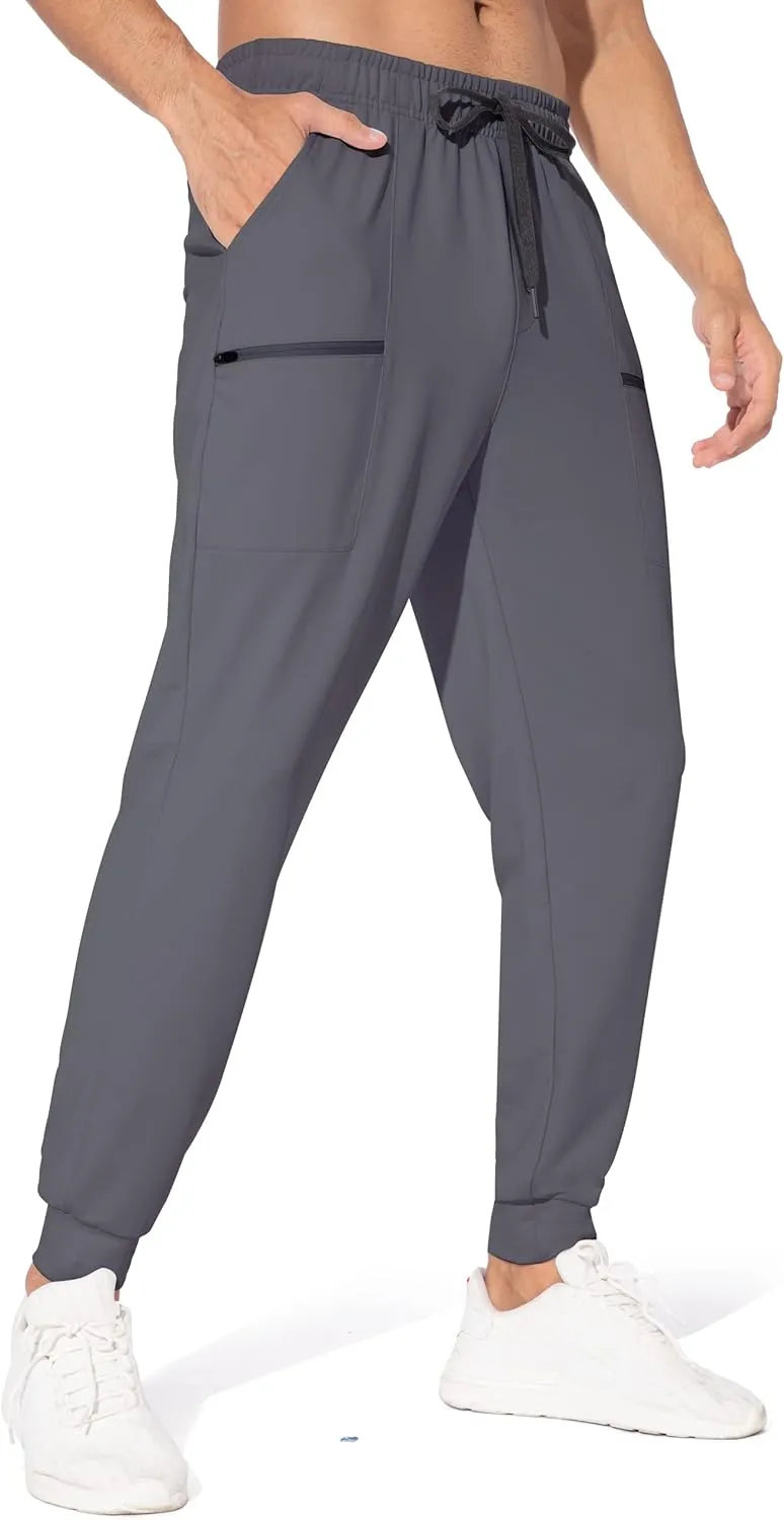 M MAROAUT Men's Joggers Pants - Lightweight Sweatpants with Zipper Pockets, Gym Workout Pants for Athletic Running Casual