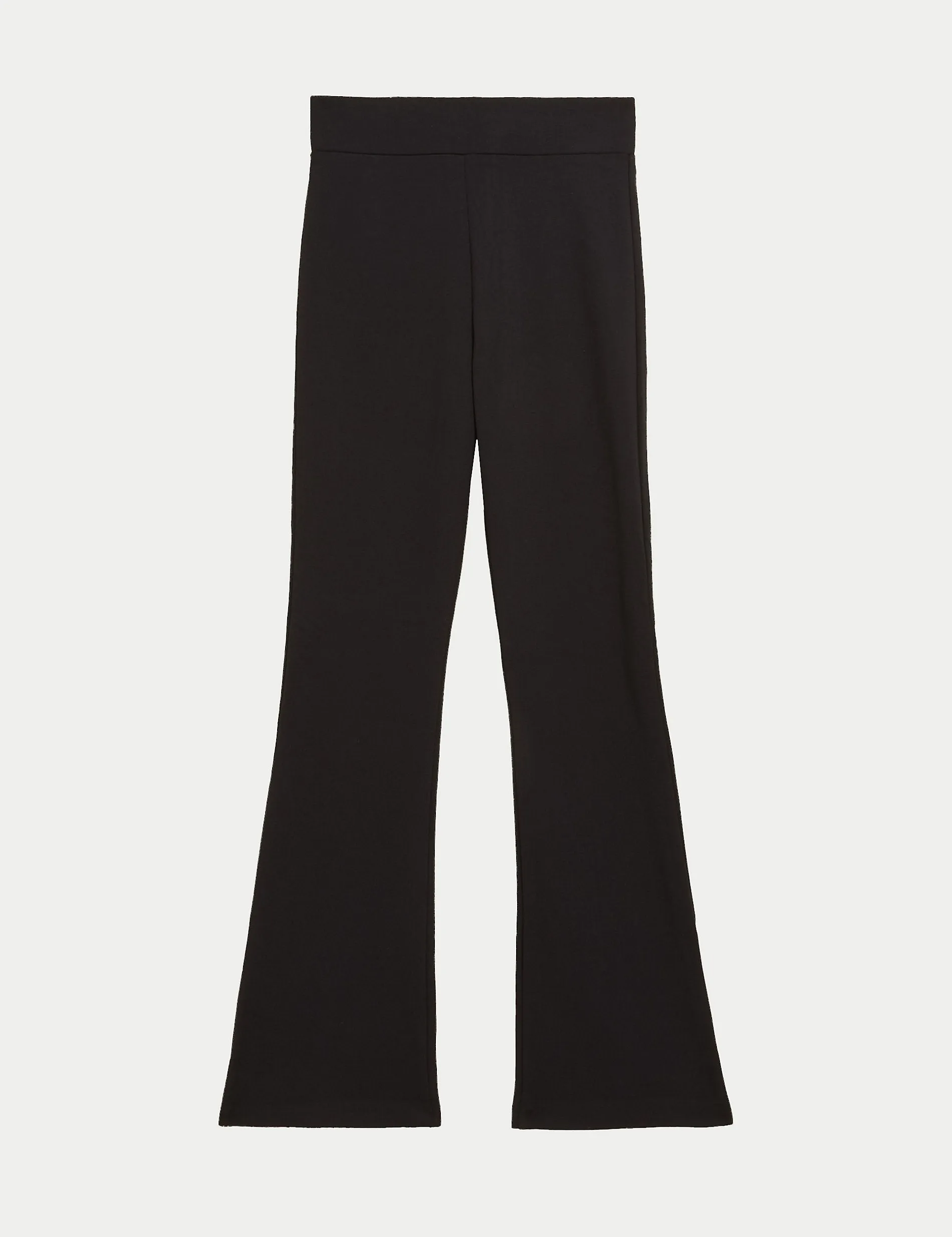 Marks & Spencer Elastic Waist Jersey Flare Trousers, Black