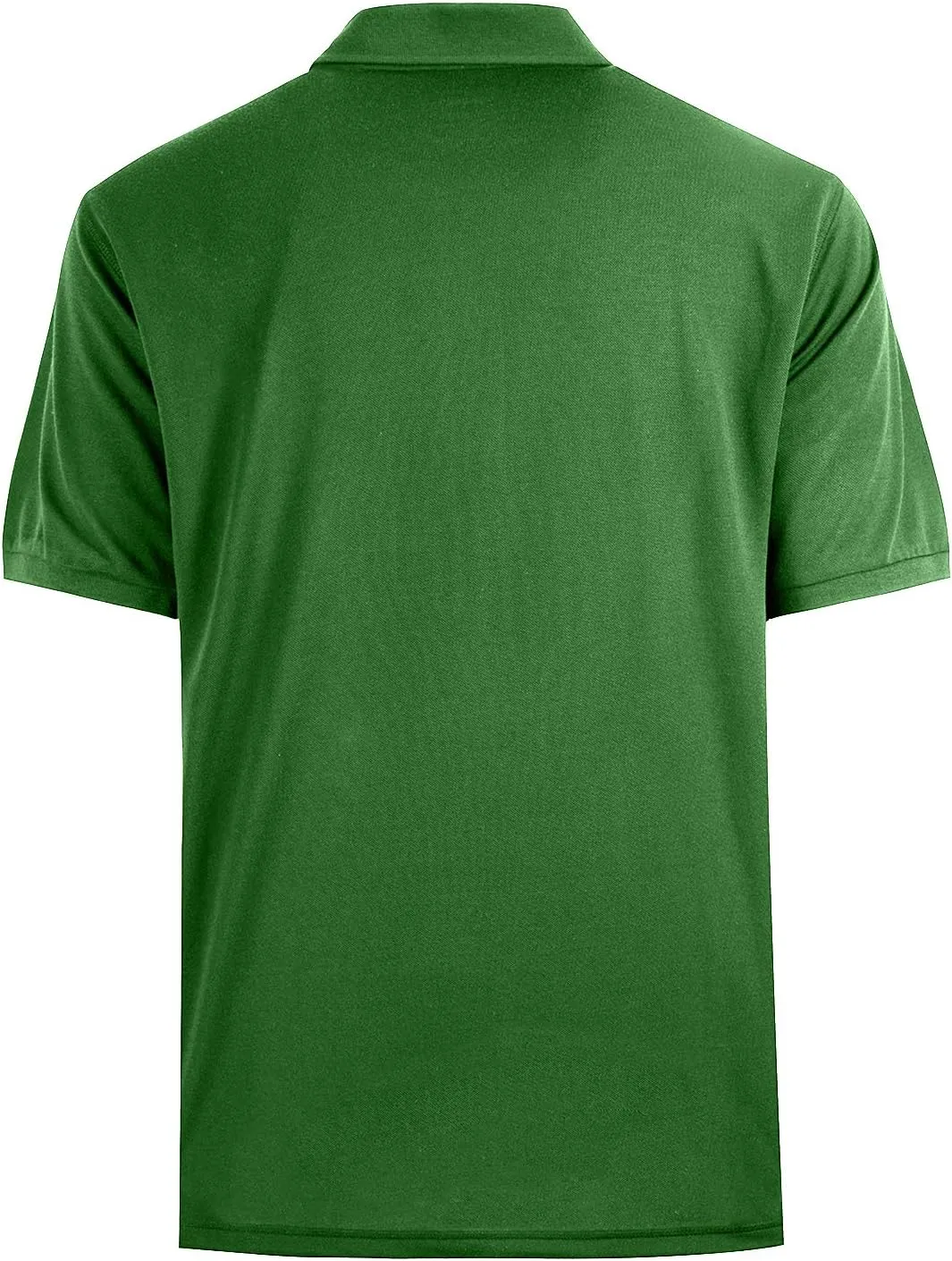 Men's Short Sleeve Polo Shirt Moisture Wicking Performance Dry Fit Golf Polo with Pocket