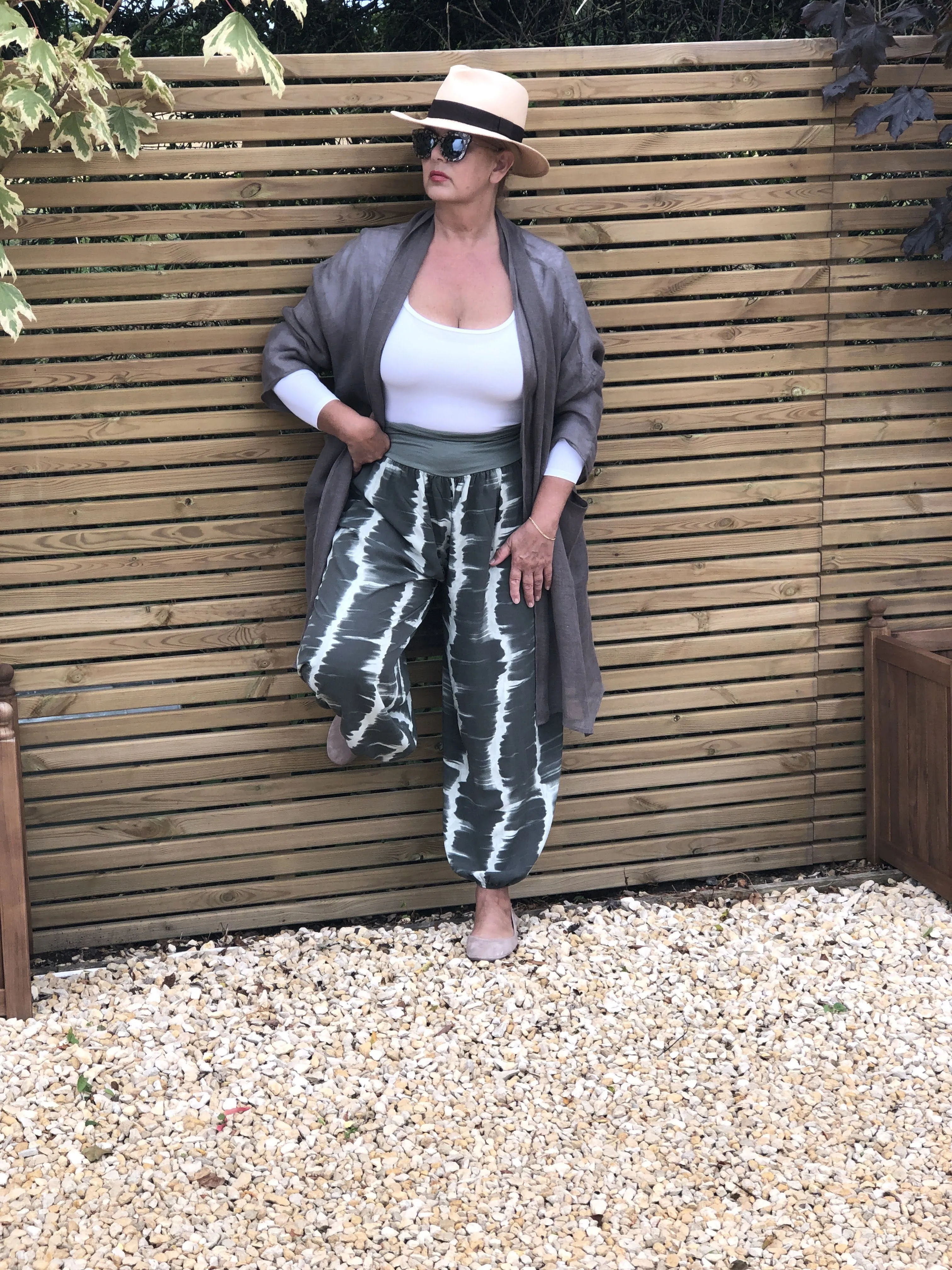 MUMBAI Harem Pants Patterned Viscose Trousers