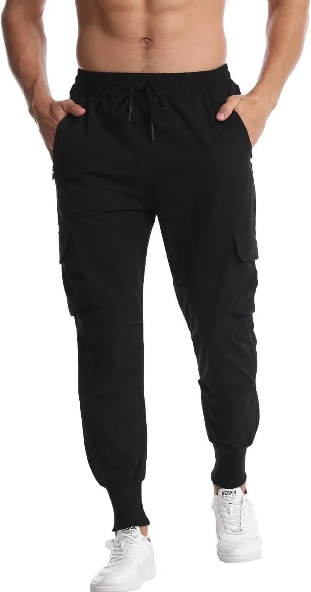 Muscle Killer Mens Running Jogger Pants Workout Athletic Sweatpants Lightweight Quick Dry Tapered Hiking Pants Sports Pants