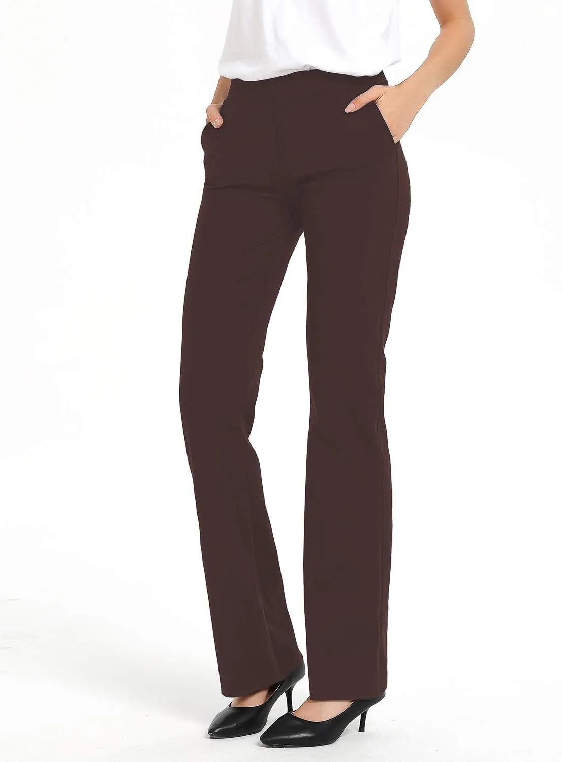 Safort 31" 34" Women Bootcut Yoga Tall Dress Pants Flare Long Trousers Work Stretchy Business Casual Slacks Pockets