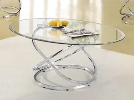 Sophisticated Chrome and Glass Coffee Table