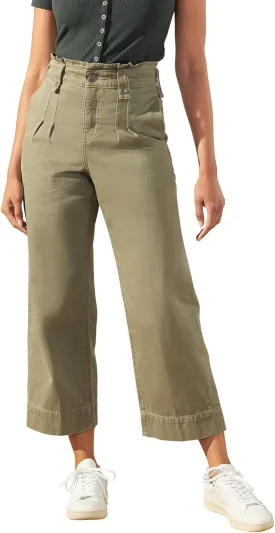 UpWest Women's Pleated Wide-Leg Trouser